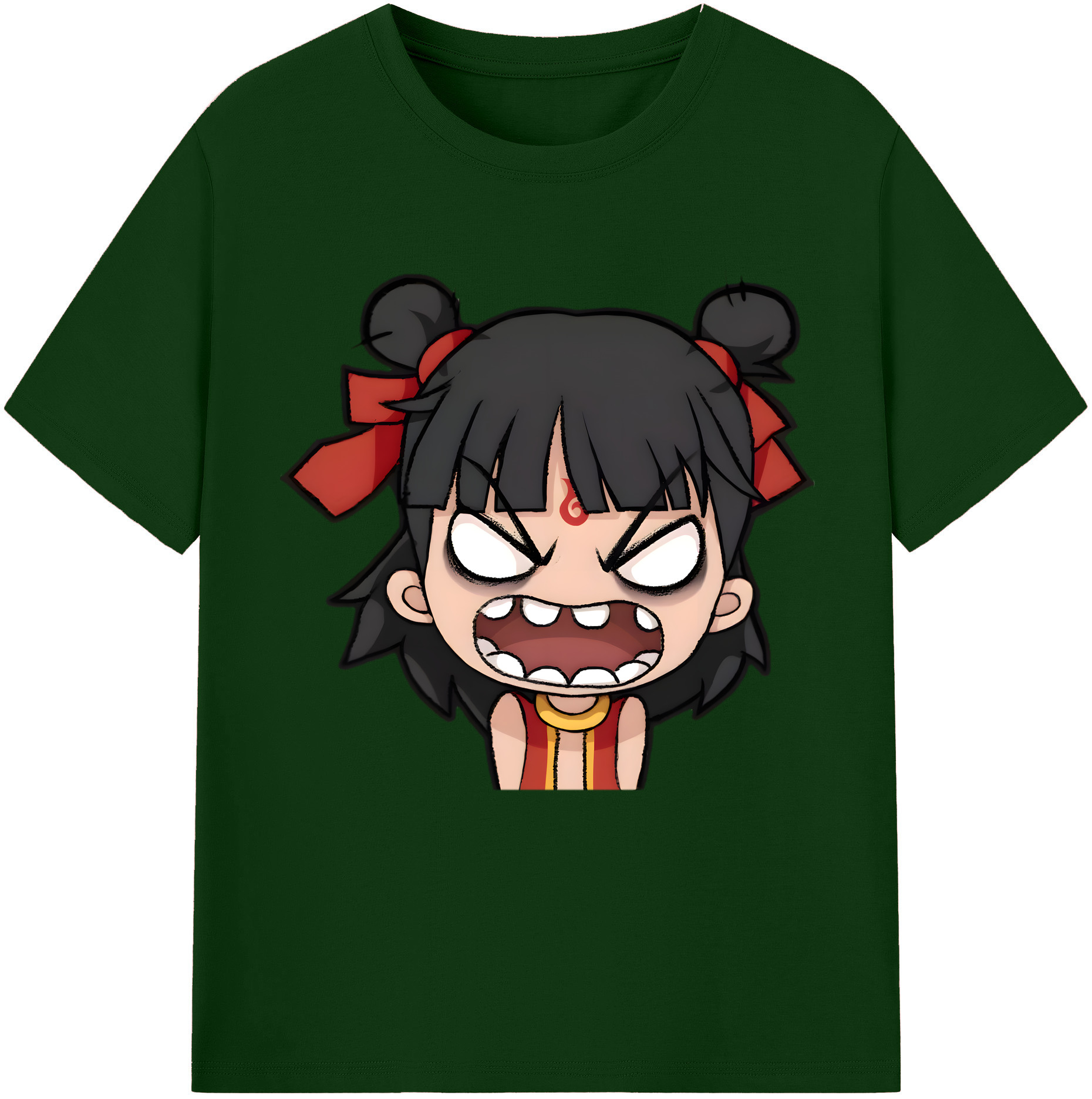 （画像用） Ne Zha 2 ナタ 魔童の大暴れ 綿100％半袖Tシャツ（フロントプリント）